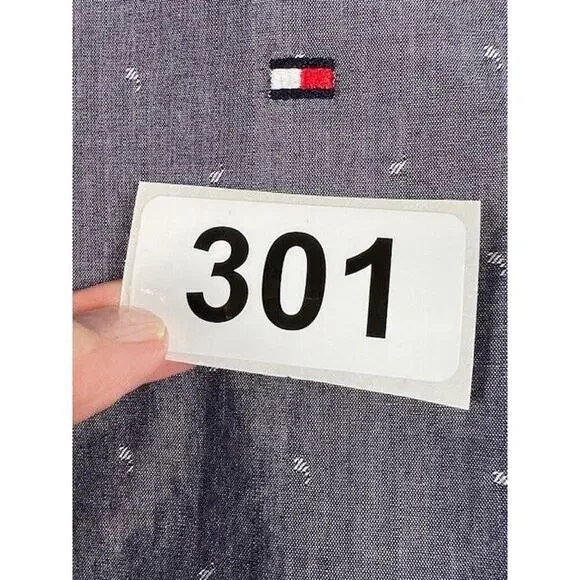 Tommy Hilfiger Men's Shirt S/P Classic Fit Gray Long Sleeve Button Up Collared - Picture 9 of 9